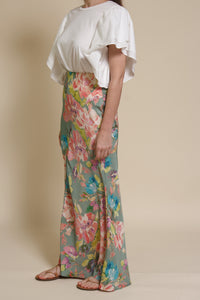 Emory Park floral mermaid maxi skirt, in sage floral.