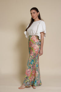 Emory Park floral mermaid maxi skirt, in sage floral.