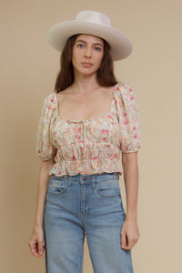 Emory Park peasant top, in floral.