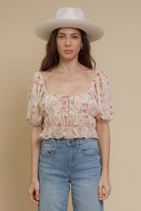 Emory Park peasant top, in floral.