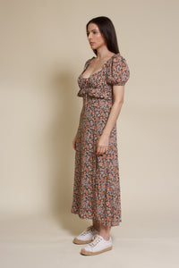 Emory Park Macie Midi Dress, in brown floral.