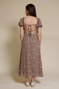 Emory Park Macie Midi Dress, in brown floral.