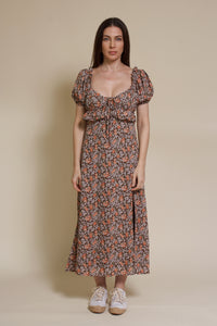 Emory Park Macie Midi Dress, in brown floral.