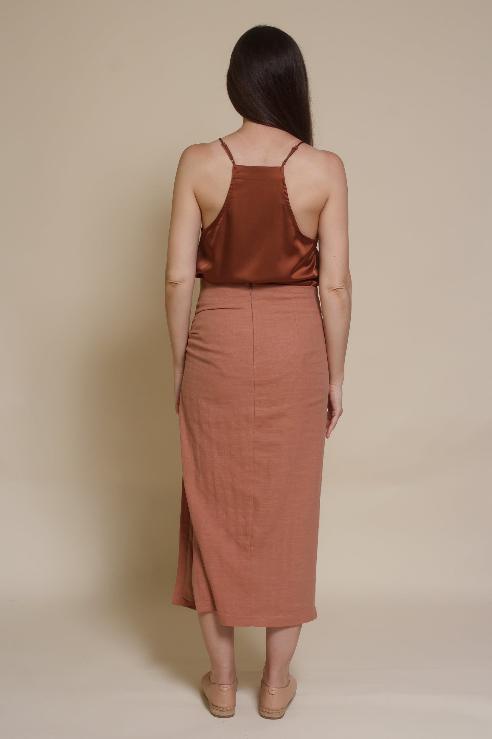 Wishlist satin camisole with lace trim, in gucci.