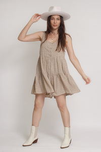 Floral romper, in olive. Image 12