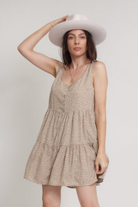 Floral romper, in olive. Image 15