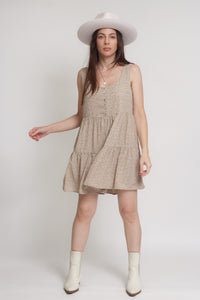 Floral romper, in olive. Image 2