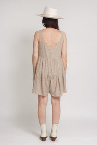 Floral romper, in olive. Image 6