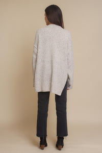 Henley sweater, in eggshell. Image 6