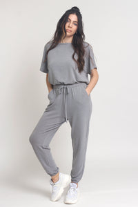 Terry cloth jogger jumpsuit, in Paloma. Image 10