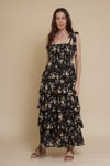 Crescent: Hayden Multi Tiered Dress, in black.