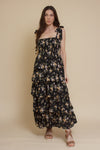 Crescent: Hayden Multi Tiered Dress, in black.