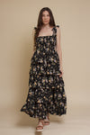 Crescent: Hayden Multi Tiered Dress, in black.