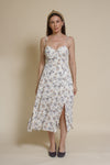 Crescent Mason Bustier Midi Dress, in ivory.