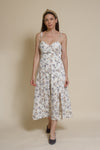 Crescent Mason Bustier Midi Dress, in ivory.