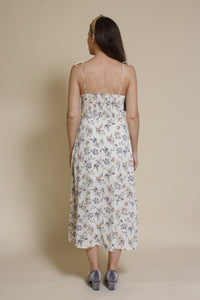 Crescent Mason Bustier Midi Dress, in ivory.