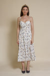 Crescent Mason Bustier Midi Dress, in ivory.