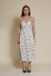 Crescent Mason Bustier Midi Dress, in ivory.