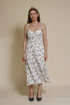 Crescent Mason Bustier Midi Dress, in ivory.