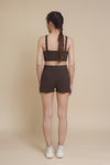 Crescent Mylie Ribbed Set, in espresso.