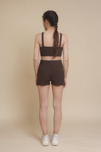 Crescent Mylie Ribbed Set, in espresso.