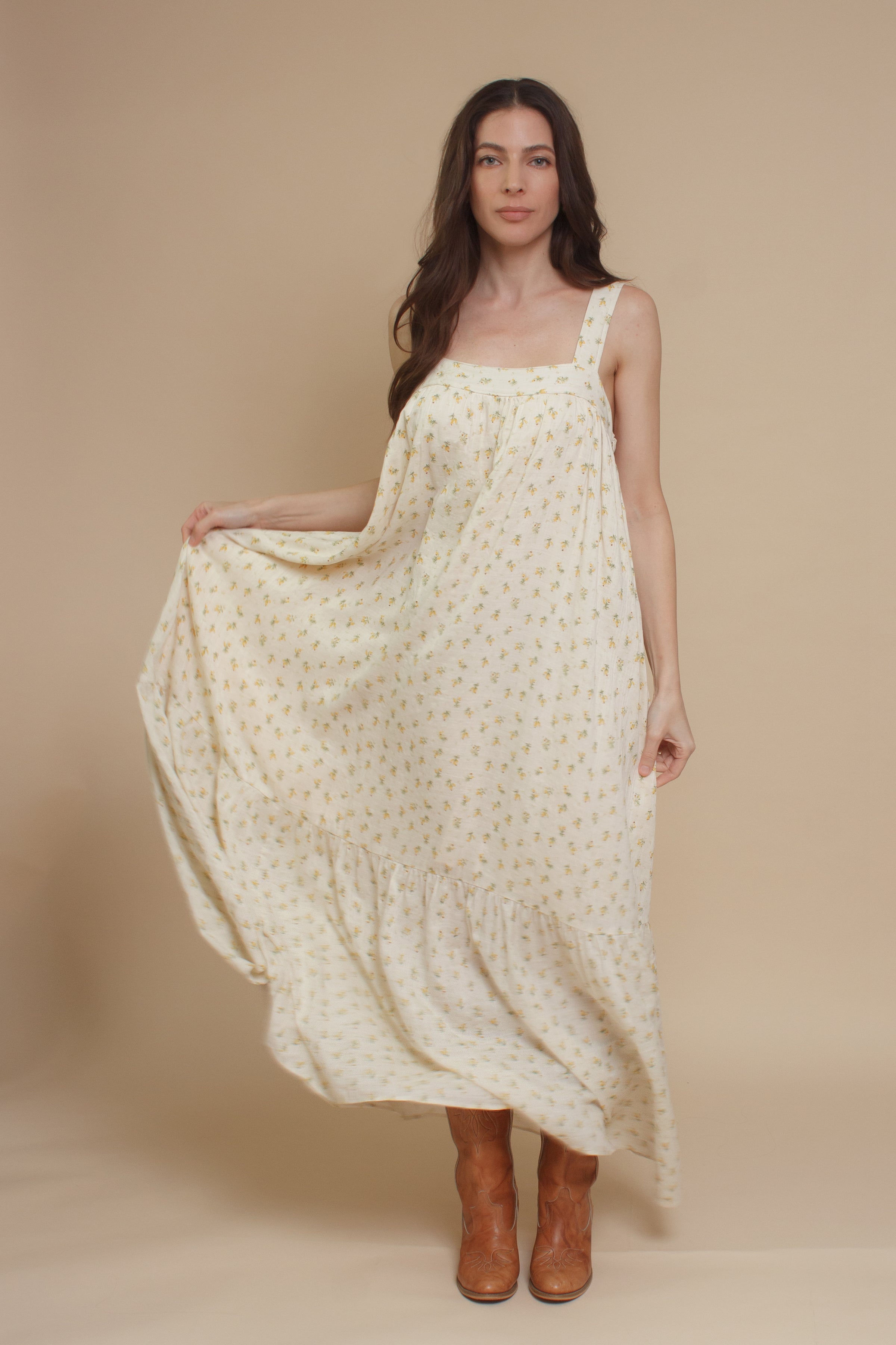 In Loom Backless Floral Maxi Dress Franklin Sunset In Loom Backless Floral Maxi Dress Franklin Sunset