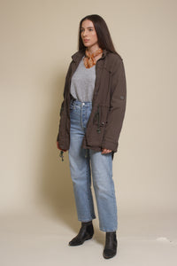 Fate parka jacket with cargo pockets and optional hood, in olive