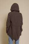 Fate parka jacket with cargo pockets and optional hood, in olive