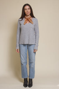 Fate split back sweater, in grey.