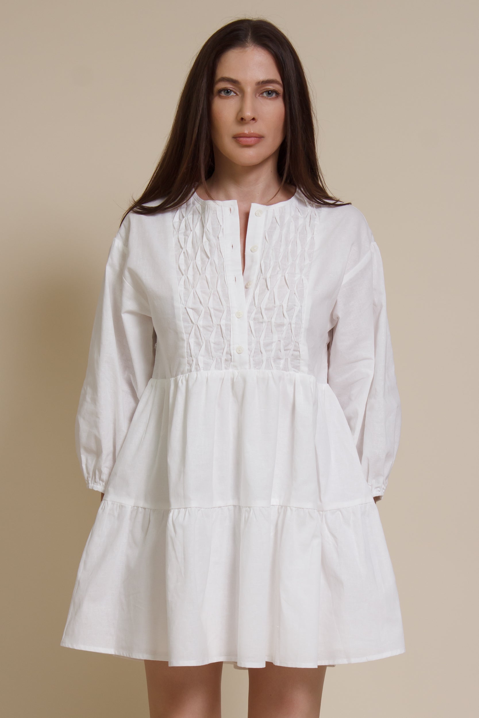 Lalavon Linen Mini Shirt Dress – Franklin Sunset