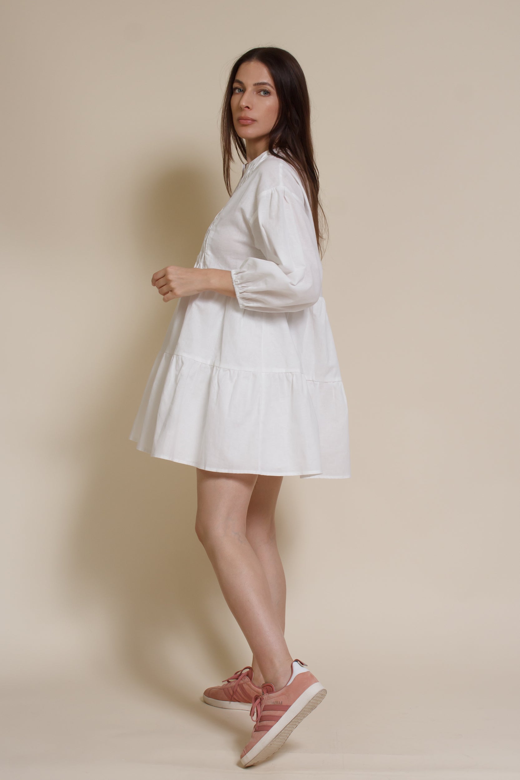 Lalavon Linen Mini Shirt Dress – Franklin Sunset