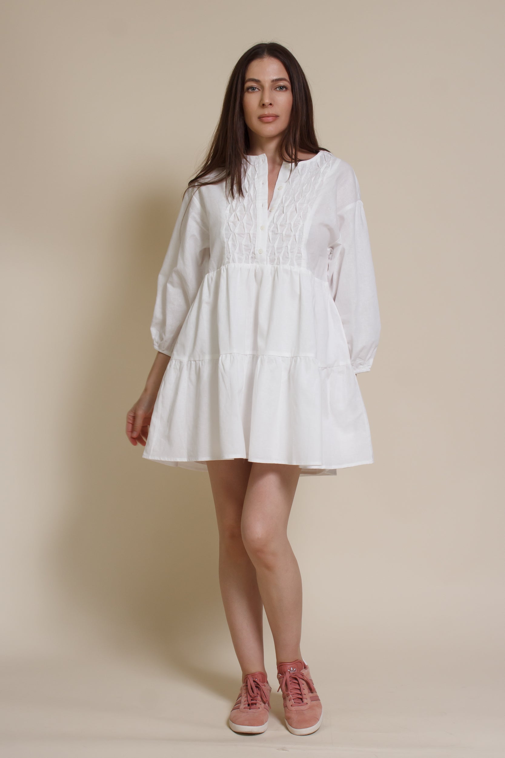 Lalavon Linen Mini Shirt Dress – Franklin Sunset