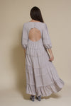 Lovestitch Freefall Maxi Dress, in silver.