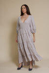 Lovestitch Freefall Maxi Dress, in silver.