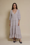 Lovestitch Freefall Maxi Dress, in silver.