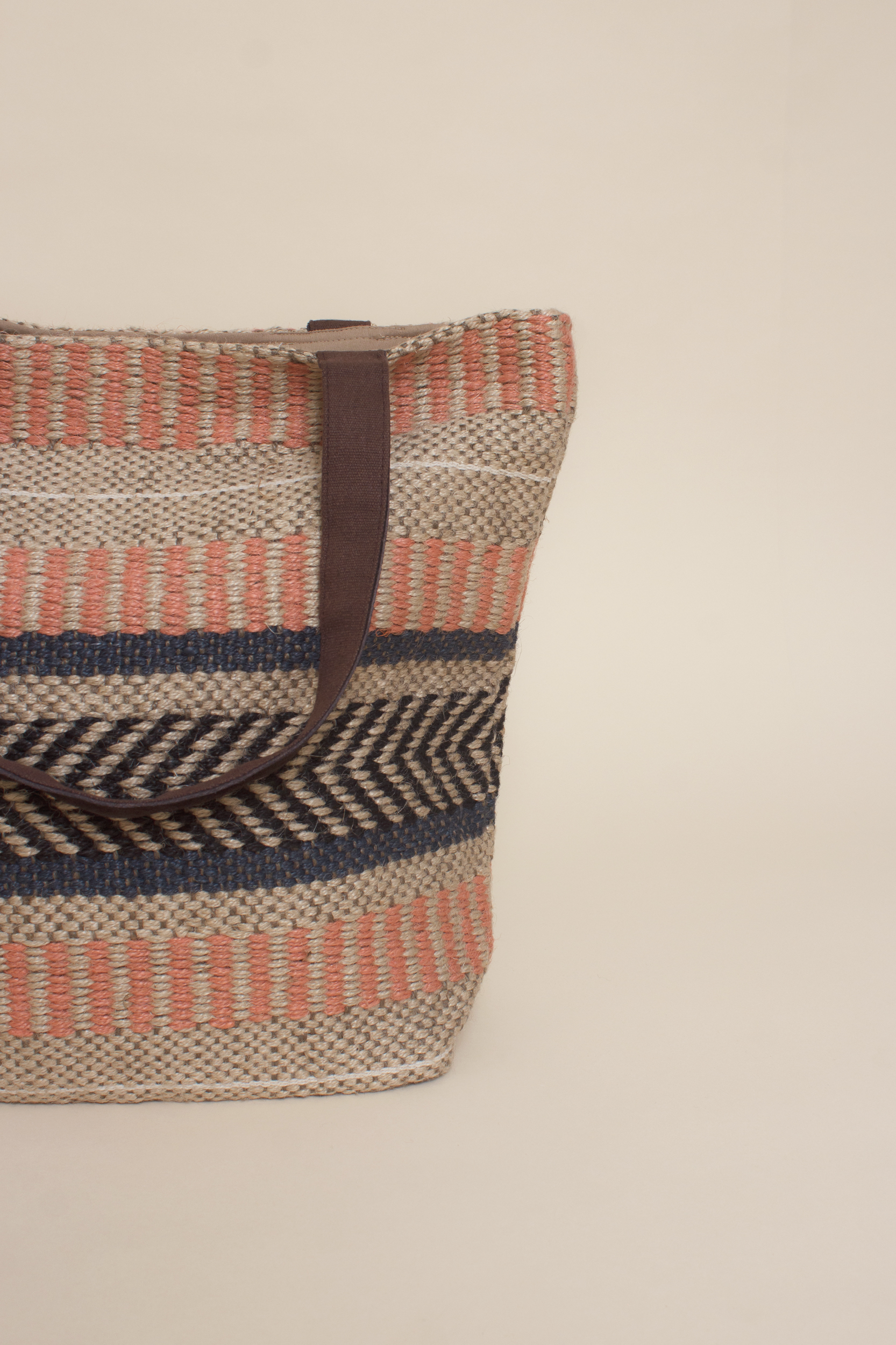 Lovestitch large jute tote bag, in pink.