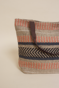 Lovestitch large jute tote bag, in pink.