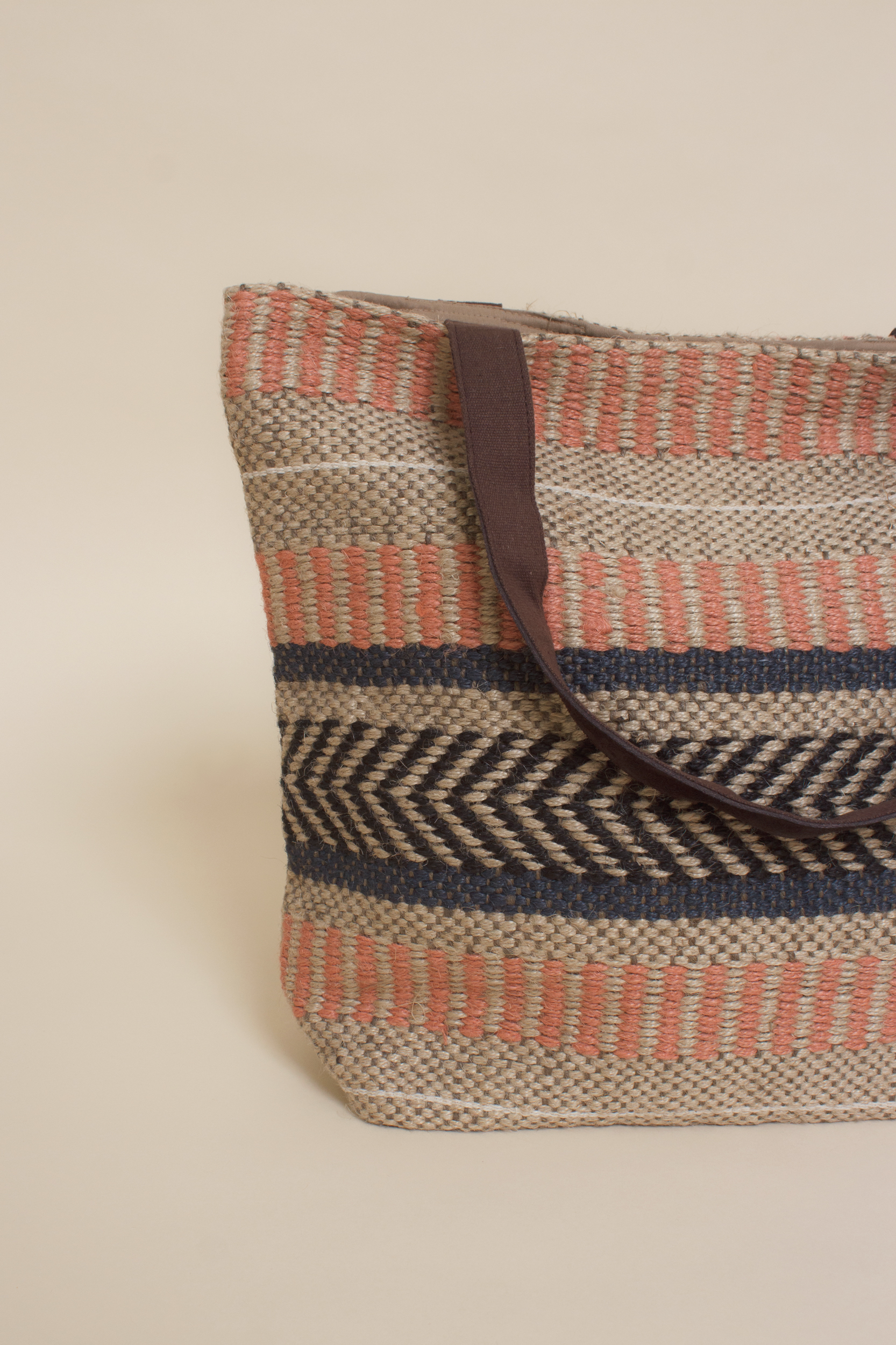 Lovestitch large jute tote bag, in pink.