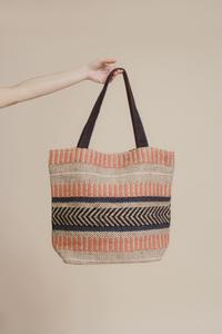 Lovestitch large jute tote bag, in pink.