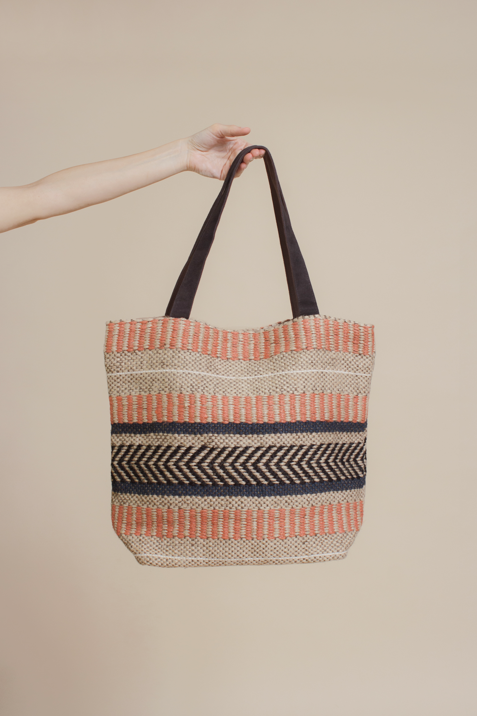 Lovestitch large jute tote bag, in pink.