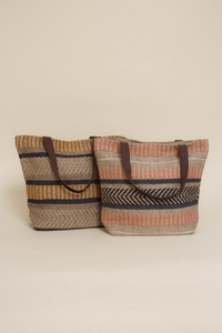 Lovestitch large jute tote bag.
