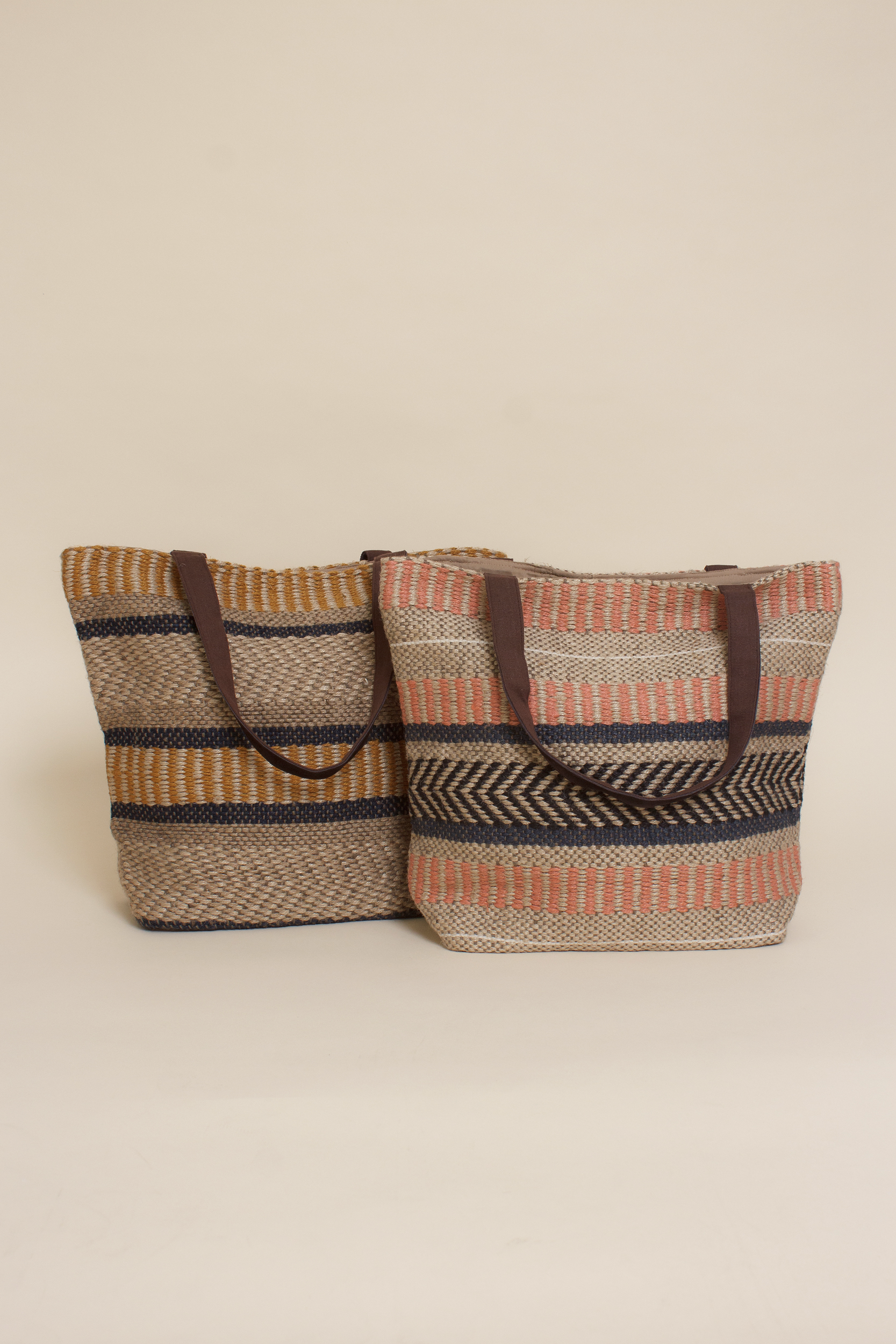 Lovestitch large jute tote bag.
