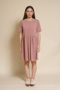 Mod Ref babydoll fit mini dress, in pale lilac.