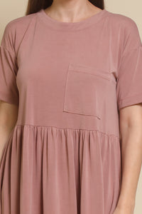Mod Ref babydoll fit mini dress, in pale lilac.