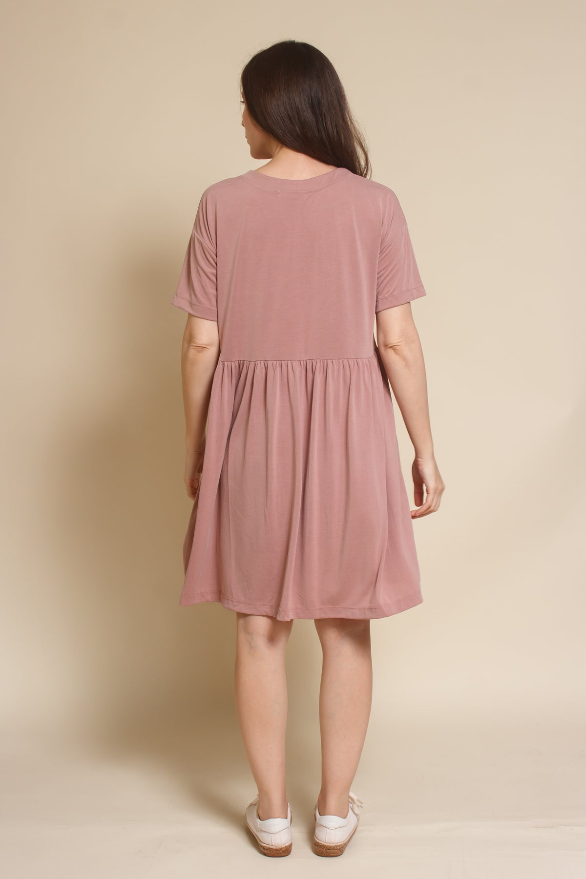 Mod Ref babydoll fit mini dress, in pale lilac.