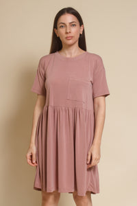 Mod Ref babydoll fit mini dress, in pale lilac.