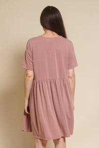 Mod Ref babydoll fit mini dress, in pale lilac.