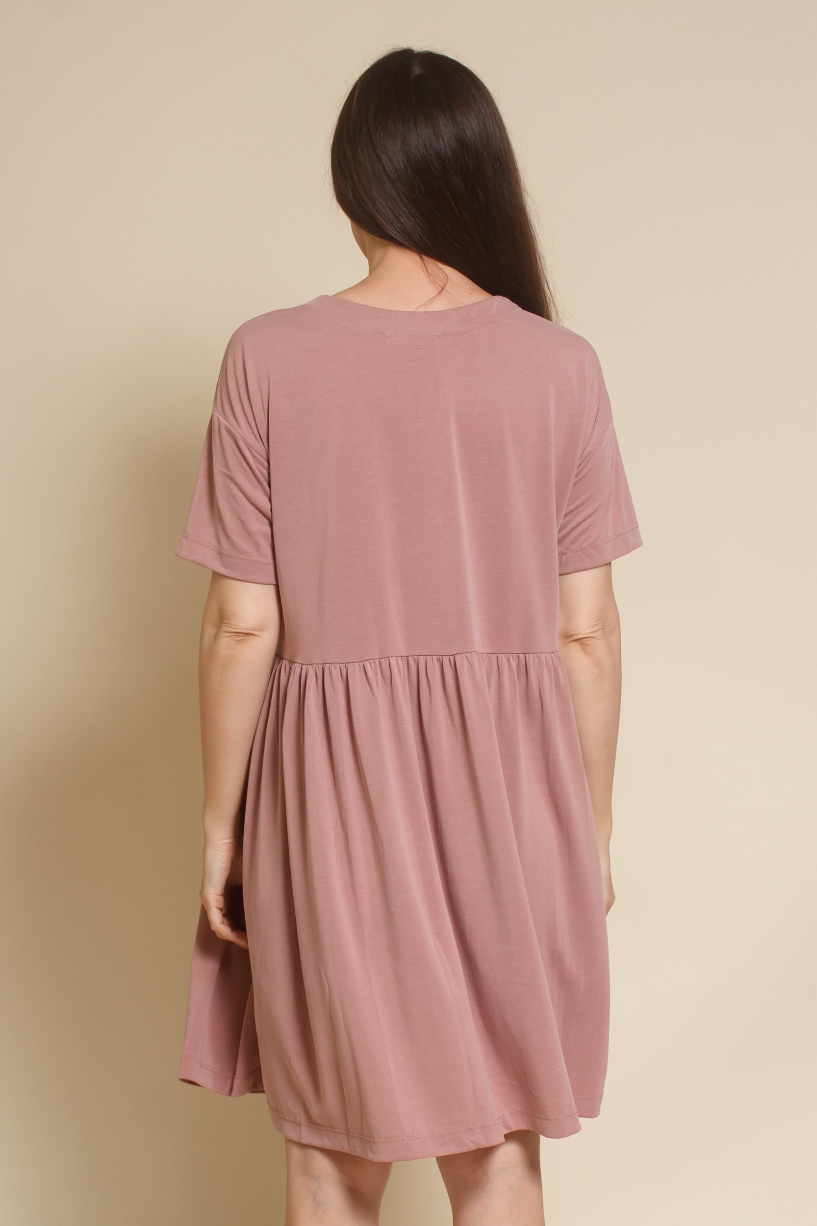 Mod Ref babydoll fit mini dress, in pale lilac.