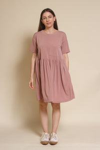 Mod Ref babydoll fit mini dress, in pale lilac.