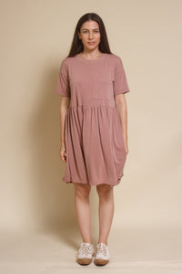 Mod Ref babydoll fit mini dress, in pale lilac.